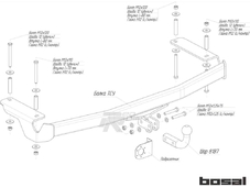 Bosal 9005A Фаркоп для Faw Besturn B50 c 2012 &gt;