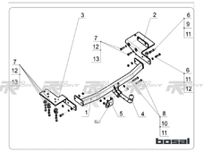 Bosal 4375A Фаркоп для Nissan Pathfinder c 2014 >