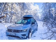 Koffer Автобокс 440 - обьём 440 литров / размер 186 х 86 х 42 см / серый матовый