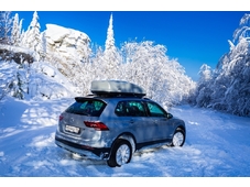 Koffer Автобокс 440 - обьём 440 литров / размер 186 х 86 х 42 см / серый матовый