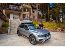 Koffer Автобокс 480 - обьём 480 литров / размер 198 х 82 х 45 см / серый матовый