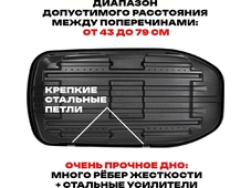 APEX Автобокс APEX 380 - обьём 380 литров / размер 159 х 79 х 43 см / чёрный матовый