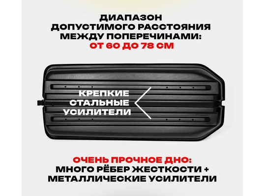 APEX Автобокс APEX 240 - обьём 240 литров / размер 136 х 60 х 37 см / черный матовый